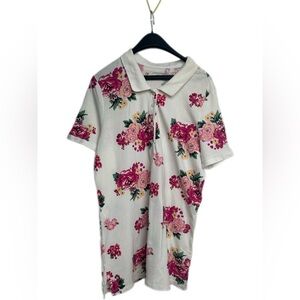 Laura Scott Floral Polo Shirt Size 1X